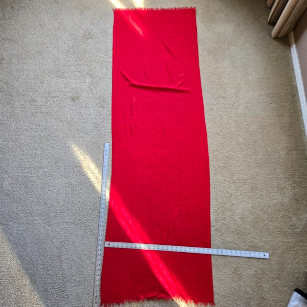 Lightweight Cashmere Wool Scarf Red
